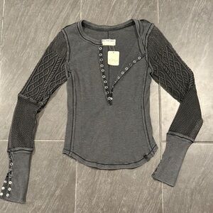 We The Free Charcoal Twisted Cable Cuff